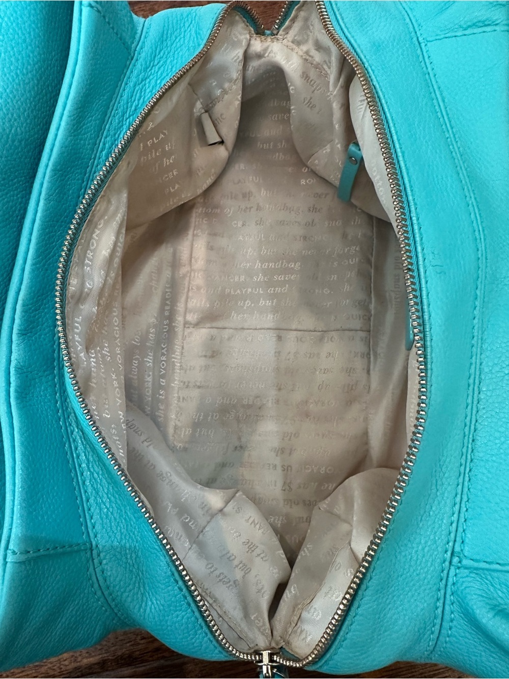 Kate Spade | “Caribbean Blue” Double-Handle Leather Shoulder Bag - Picture 3 of 9